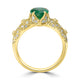 1.6ct Emerald Ring with 0.3tct Diamonds set in 14K Yellow Gold