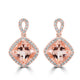 5.6ct Morganite Earring with 0.42ct Diamonds set in 14K Rose Gold