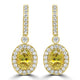 4.61ct Sphene Earring with 1.33ct Diamonds set in 14K Yellow Gold