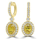 4.61ct Sphene Earring with 1.33ct Diamonds set in 14K Yellow Gold
