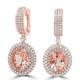 7.02ct Morganite Earring with 1.97ct Diamonds set in 14K Rose Gold