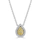 0.17ct Yellow Diamond Necklace with 0.30tct Diamonds set in 14K Two Tone Gold
