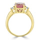 3.37ct Tourmaline Ring with 0.28ct Diamonds set in 14K Rose Gold