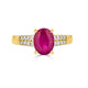 2.11ct Ruby Ring with 0.26tct Diamonds set in 14K Yellow Gold