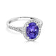 2.39Ct Tanzanite Ring With 0.36Tct Diamonds Set In 14Kt White Gold