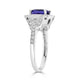 2.06Ct Tanzanite Ring With 0.37Tct Diamonds Set In 14Kt White Gold