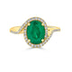 2.07ct Emerald Ring with 0.31tct Diamonds set in 14K Yellow Gold