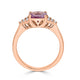 1.83Ct Sapphire Ring With 0.17Tct Diamonds Set In 14Kt Rose Gold