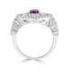 1.10Ct Unheated Sapphire Ring With 0.46Tct Diamoinds Set In 14Kt White Gold