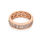 Three Row Channel Set 1.23Tct Pink Diamond Band In 14Kt Rose Gold