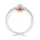 0.16Tct Pink Diamond Ring With 0.48Tct Diamonds Set In 18Kt Two Tone Gold