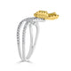 0.63tct Yellow Diamond Ring with 0.51tct Diamonds set in 18K Two Tone Gold