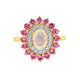 0.72Ct Opal Ring Set In 14Kt Yellow Gold