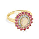 0.72Ct Opal Ring Set In 14Kt Yellow Gold