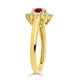 0.64ct Ruby Ring with 0.48tct Diamonds set in 14K Yellow Gold
