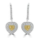 0.27tct Yellow Diamond Earring with 1.11tct Diamonds set in 18K Two Tone Gold