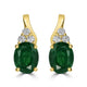 4.55tct Emerald Earring with 0.36tct Diamonds set in 14K Yellow Gold