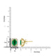 2.32tct Emerald Stud Earring with 0.49tct Diamonds set in 14K Yellow Gold