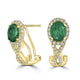 2.68tct Emerald Earring with 0.58tct Diamonds set in 14K Yellow Gold