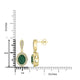 3.24ct Emerald earrings with 0.56ct diamonds set in 14K yellow gold