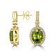 6.02tct Sphene Earring with 0.45tct Diamonds set in 14K Yellow Gold