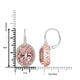 18.91tct Morganite earrings with 1.18tct diamonds set in 14K white gold