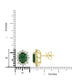 3.03tct Emerald Earring with 0.76tct Diamonds set in 18K Yellow Gold