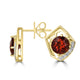 2.26tct Citrine Earring with 0.14tct Diamonds set in 14K Yellow Gold