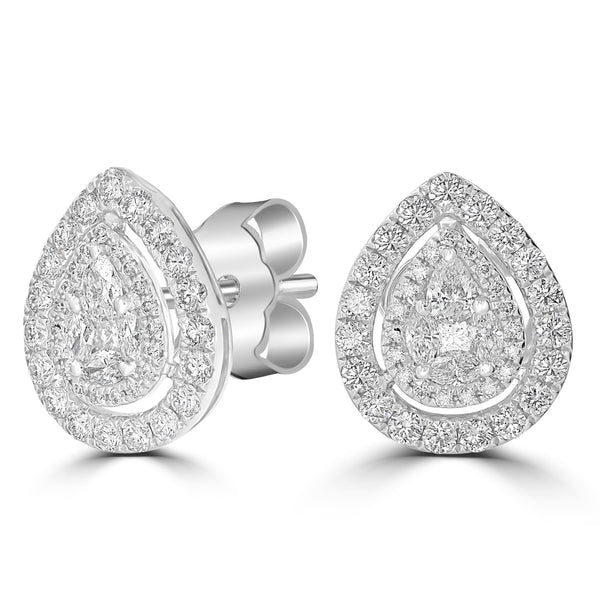 1.35tct Diamond Earring with -tct -s set in 18K White Gold