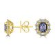 1.09tct Spinel Earring with 0.4tct Diamonds set in 14K Yellow Gold