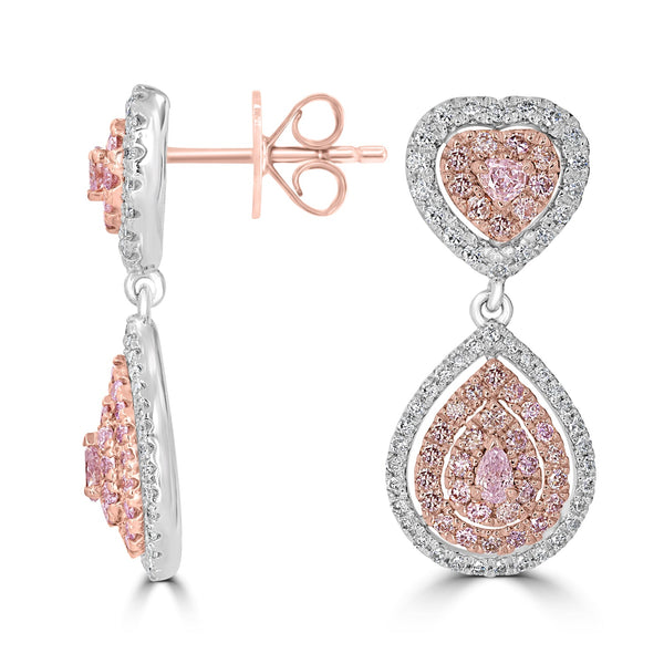 0.22tct Diamond Earring with 1.23tct Diamonds set in 14K Two Tone Gold