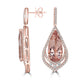 10.18tct Morganite Earring with 1.16tct Diamonds set in 18K Rose Gold