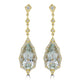 12.43tct Aquamarine Earrings with 0.97tct Diamond set in 18K Yellow Gold
