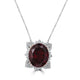 13.77ct Rhodolite Garnet Necklace with 0.65tct Diamonds set in 18K Two Tone Gold