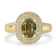 1.64ct Sapphire Ring with 0.44tct Diamonds set in 18K Yellow Gold