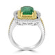 3.02ct Emerald Rings with 0.86tct Diamond set in 18K Two Tone Gold