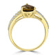 1.69ct Tanzanite Ring with 0.31tct Diamonds set in 14K Yellow Gold