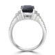 3.54ct  Indicolite Rings with 0.32tct Diamond set in 14K White Gold