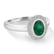 0.67ct Emerald Ring with 0.18tct Diamonds set in 14K White Gold