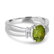 1.65ct Sphene Ring with 0.1tct Diamonds set in 14K White Gold