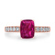 1.47ct Rubellite Ring with 0.24tct Diamonds set in 14K Rose Gold
