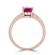 1.47ct Rubellite Ring with 0.24tct Diamonds set in 14K Rose Gold