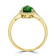 0.96ct Emerald Ring with 0.19tct Diamonds set in 14K Yellow Gold