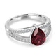1.61ct Tourmaline Ring with 0.28tct Diamonds set in 14K White Gold