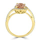 2.13ct Tourmaline Ring with 0.28tct Diamonds set in 14K Yellow Gold