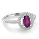 0.91ct Ruby Ring with 0.26tct Diamonds set in 14K White Gold