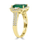 2.02ct  Emerald Rings with 0.72tct Diamond set in 14K Yellow Gold