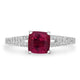1.24ct Rubellite Ring with 0.22tct Diamonds set in 14K White Gold