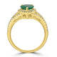 1.53ct Emerald Ring with 0.41tct Diamonds set in 14K Yellow Gold