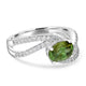 1.69ct Sphene Ring with 0.4tct Diamonds set in 14K White Gold